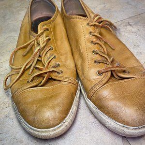 Frye Mindy Low Caramel Sneaker Women sz 9.5